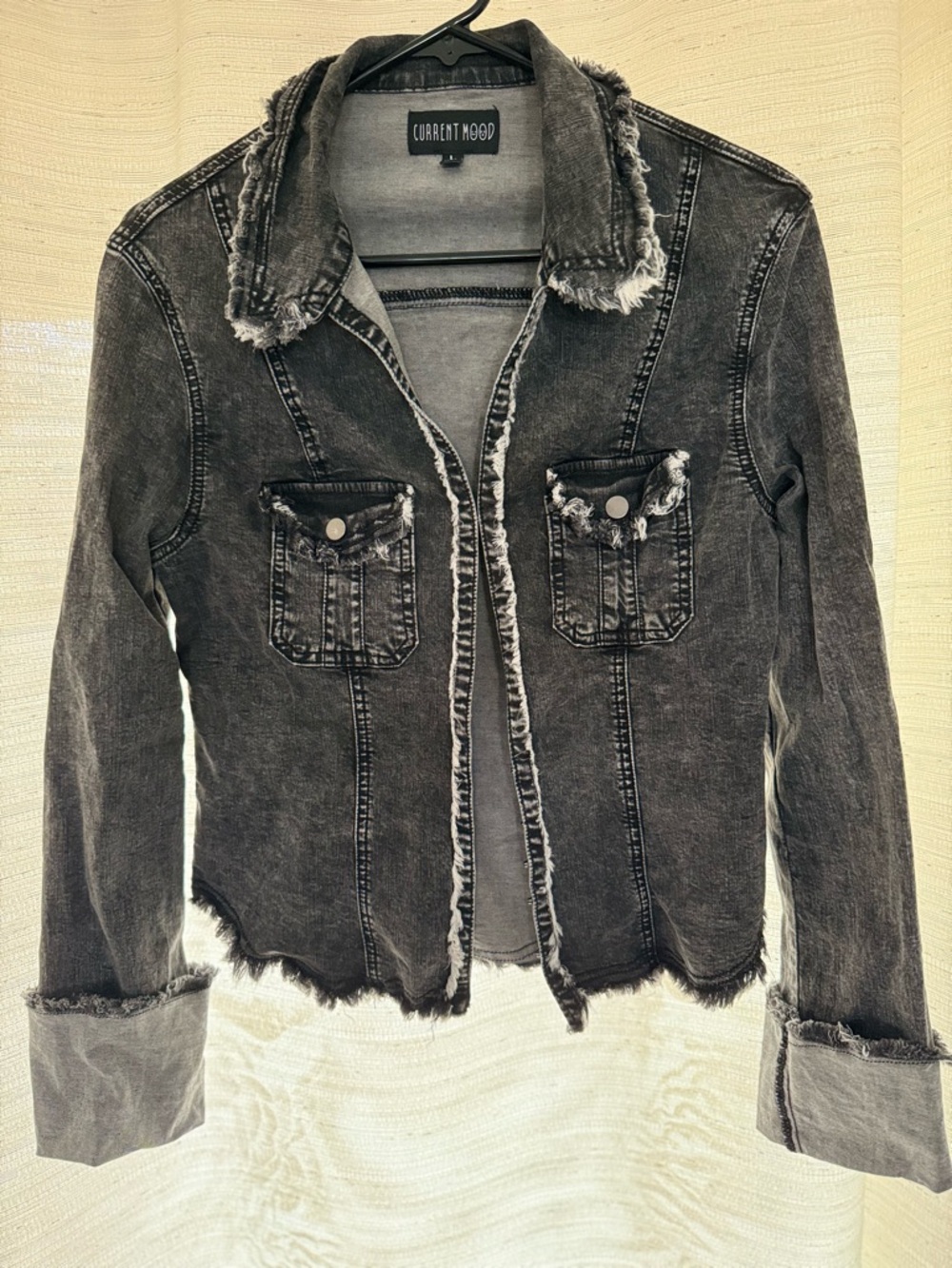 Dolls Kill  Ferris Wheel Date Distressed Top. Current Mood Washed Black